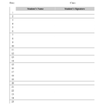 Free Student Sign In Sheet Template   Pdf | Word – Eforms Intended For Free Printable Sign In Sheet