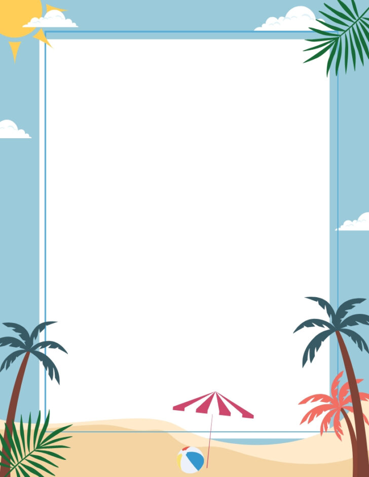 Free Printable Summer Borders