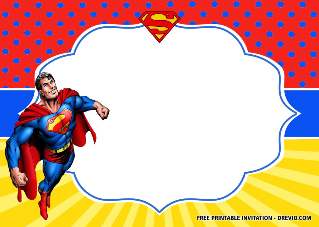 Free Superhero Superman Birthday Invitation Templates Within Free Printable Superman Invitations Free Superhero Superman Birthday Invitation Templates Within Free Printable Superman Invitations