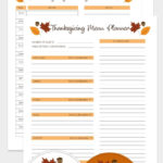 Free Thanksgiving Menu Template, Schedule + Tags | Lil&<h2>039; Luna With Free Printable Thanksgiving Menu Template