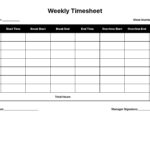 Free Timesheet Templates: Download Daily, Weekly, And Monthly Time With Free Printable Weekly Time Sheets