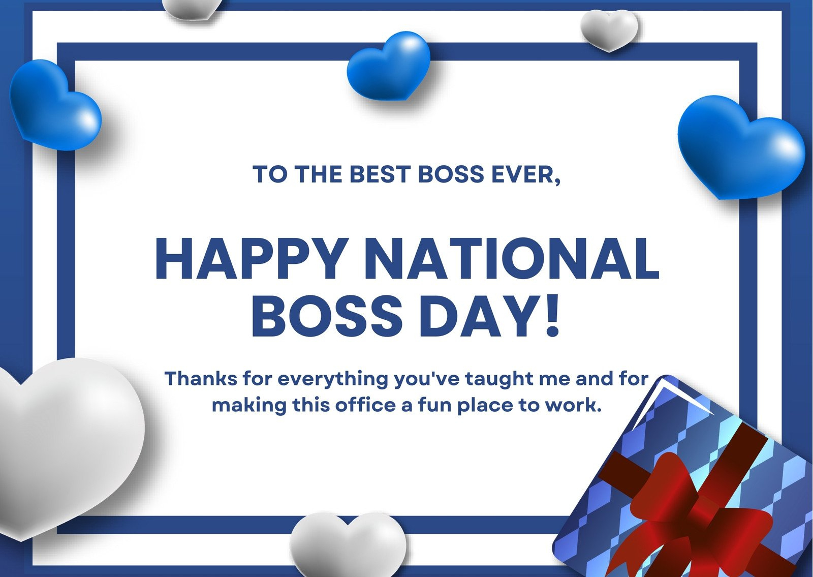 Free To Customize And Print Boss Day Card Templates | Canva inside Boss Day Cards Free Printable