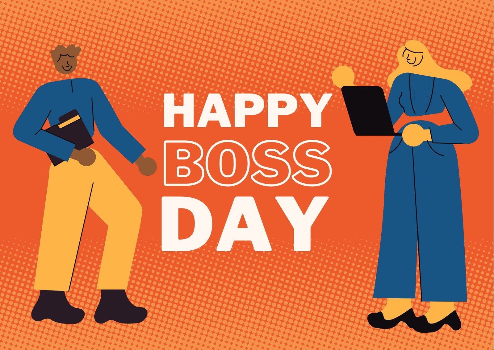 Free To Customize And Print Boss Day Card Templates | Canva throughout Boss Day Cards Free Printable