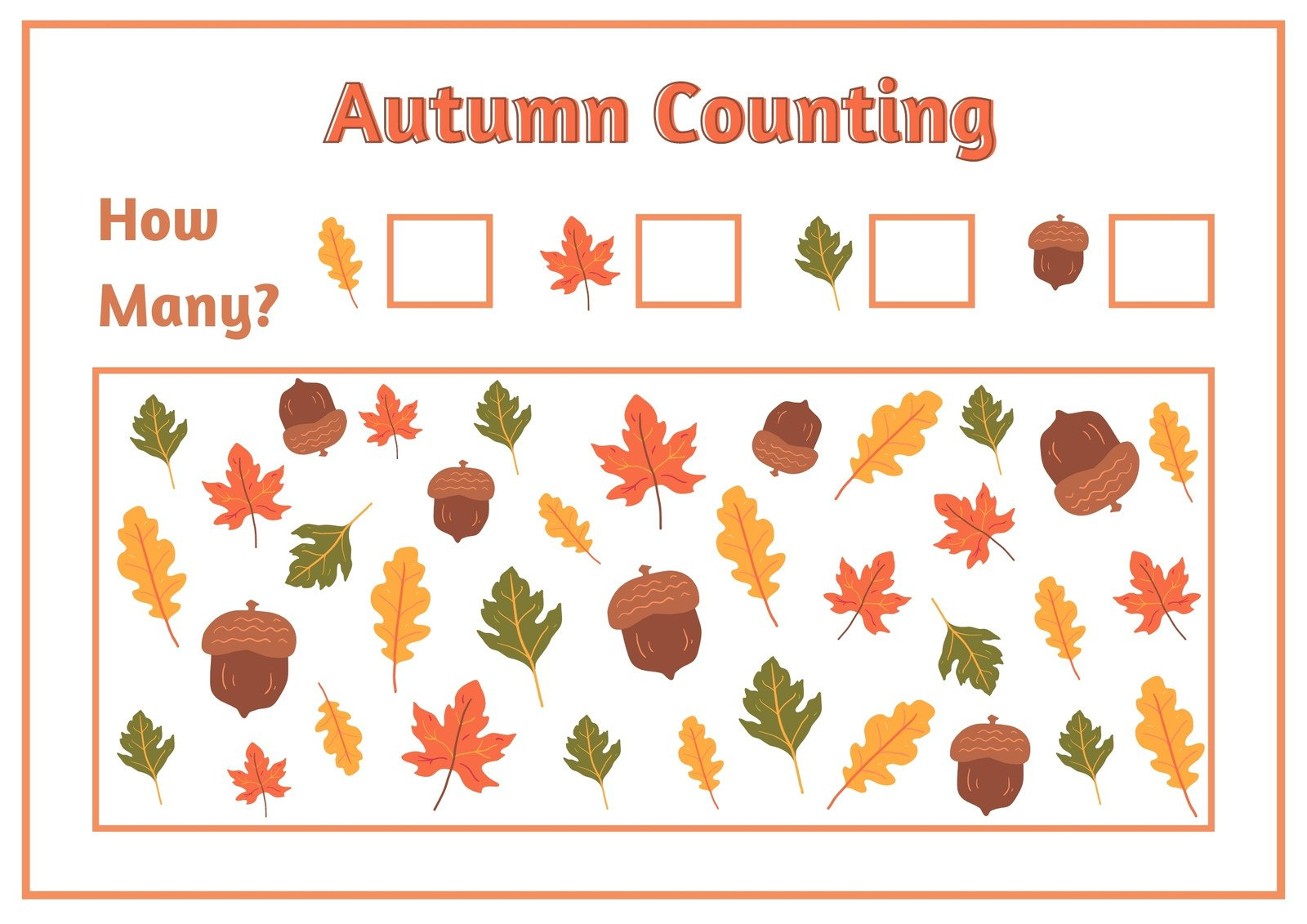 Free To Edit Autumn-Themed Worksheet Templates | Canva inside Free Printable Autumn Worksheets