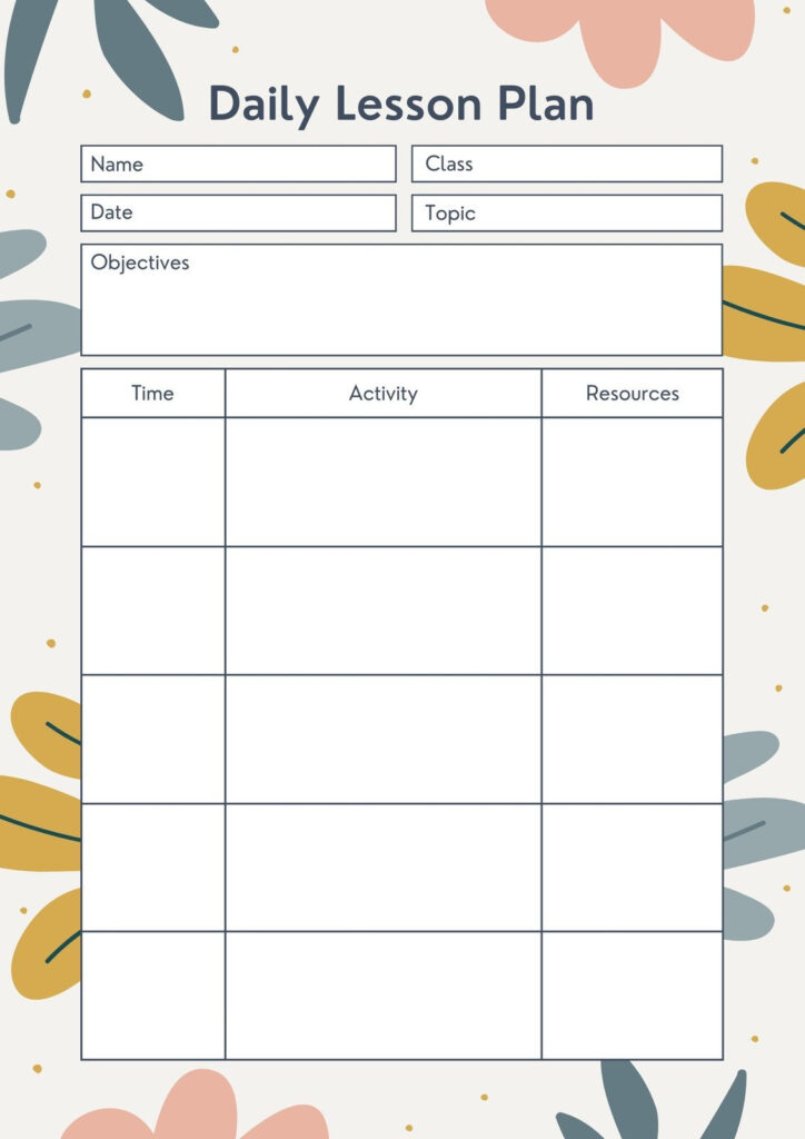 Free To Print Preschool Weekly Lesson Plan Templates | Canva Within Free Printable Lesson Plans For Toddlers Free To Print Preschool Weekly Lesson Plan Templates | Canva Within Free Printable Lesson Plans For Toddlers