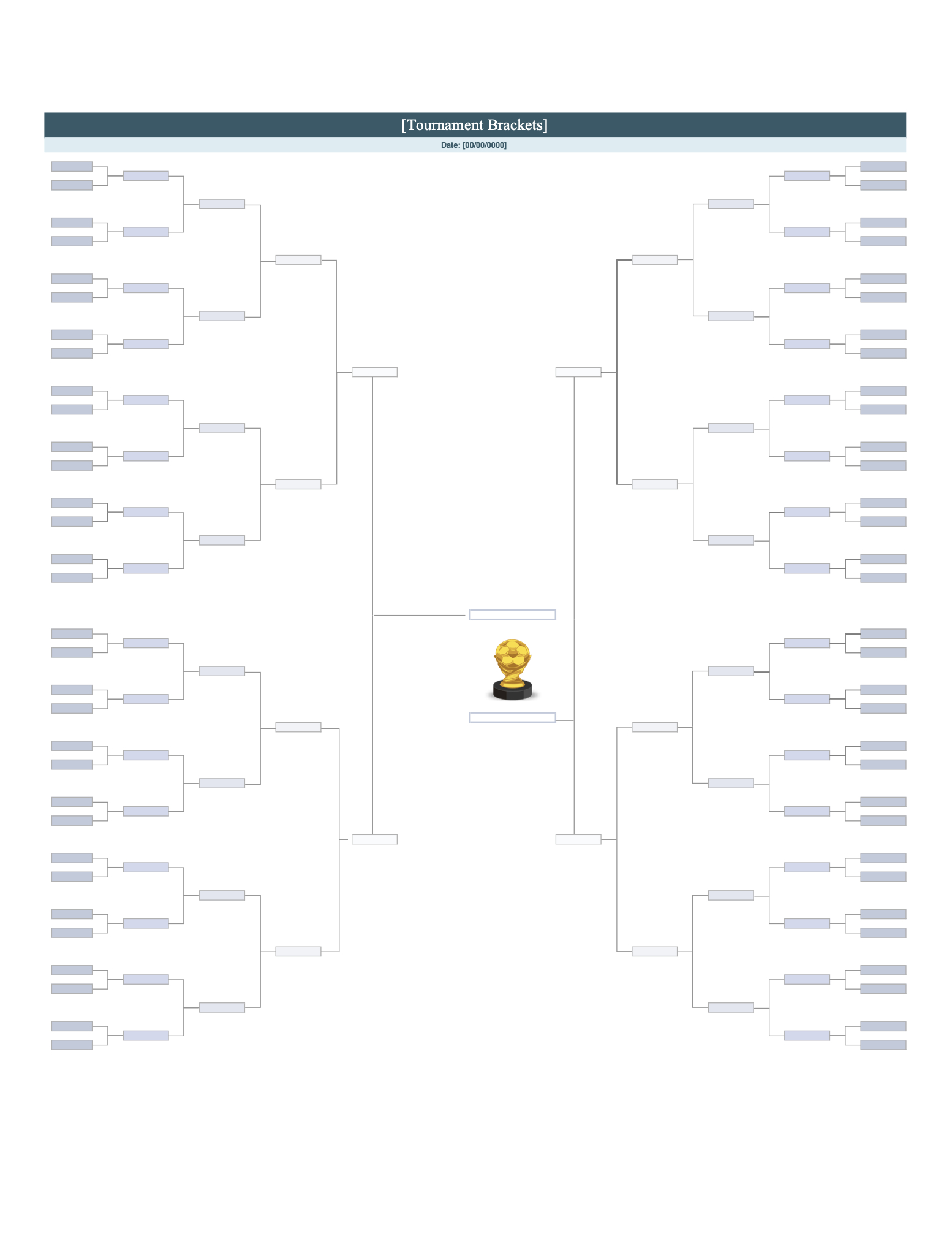 Free Tournament Bracket Templates - Fillable Pdfs inside Free Printable Wrestling Brackets