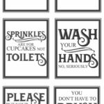 Free Vintage Bathroom Printables   Regarding Free Printable Bathroom Signs