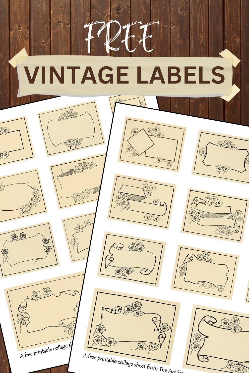 Free Vintage Labels Printables — The Art Scavenger regarding Fancy Labels Printable Free