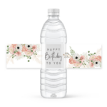 Free Water Bottle Label Templates For Word, Canva, Adobe    Learn Throughout Free Printable Water Bottle Labels For Birthday