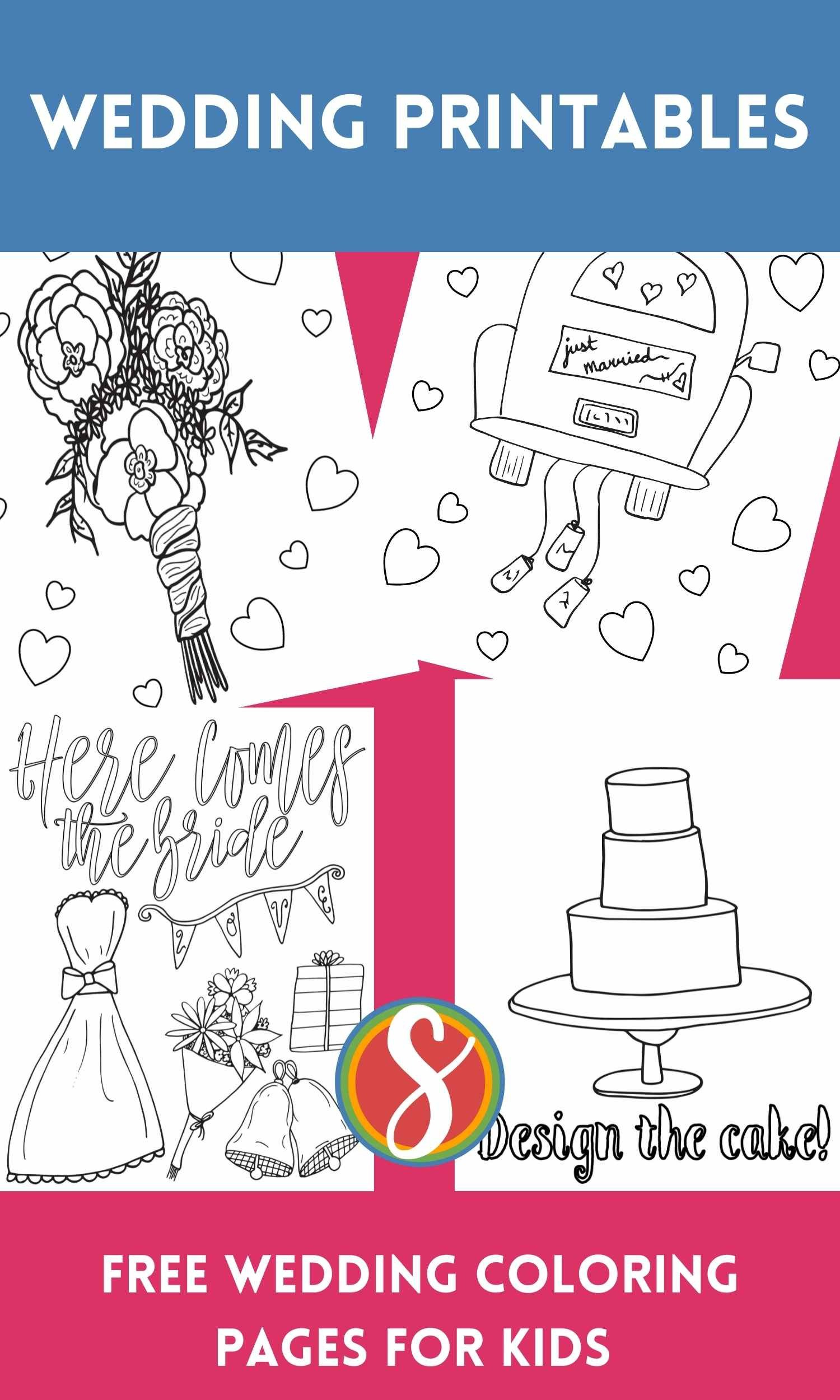 Free Wedding Coloring Pages — Stevie Doodles with regard to Wedding Coloring Book Free Printable