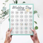Free Wedding Countdown Calendar Printable With Free Printable Wedding Countdown