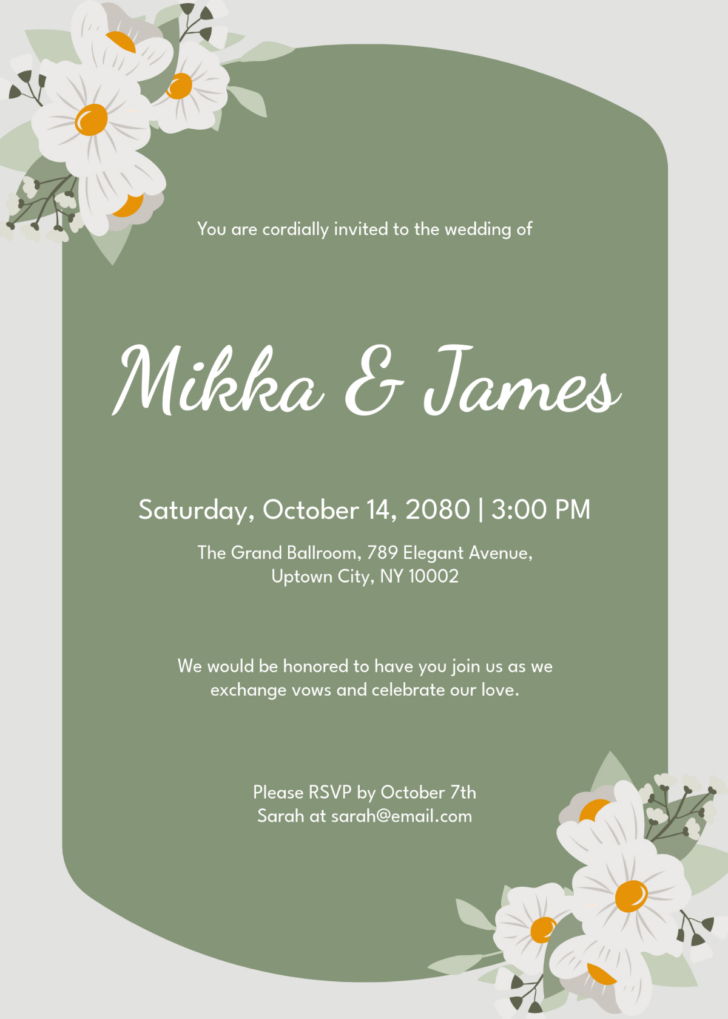 Free Printable Wedding Invitation Templates For Word