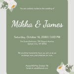 Free Wedding Invitation Templates, Editable And Printable With Regard To Free Printable Wedding Inserts