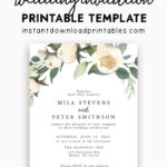 Free Wedding Invitation Templates   Instant Download Printables Pertaining To Printable Invitation Templates Free Download
