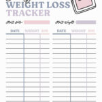 Free Weight Loss Tracker Printable   Savor + Savvy Throughout Printable Weight Loss Charts Free