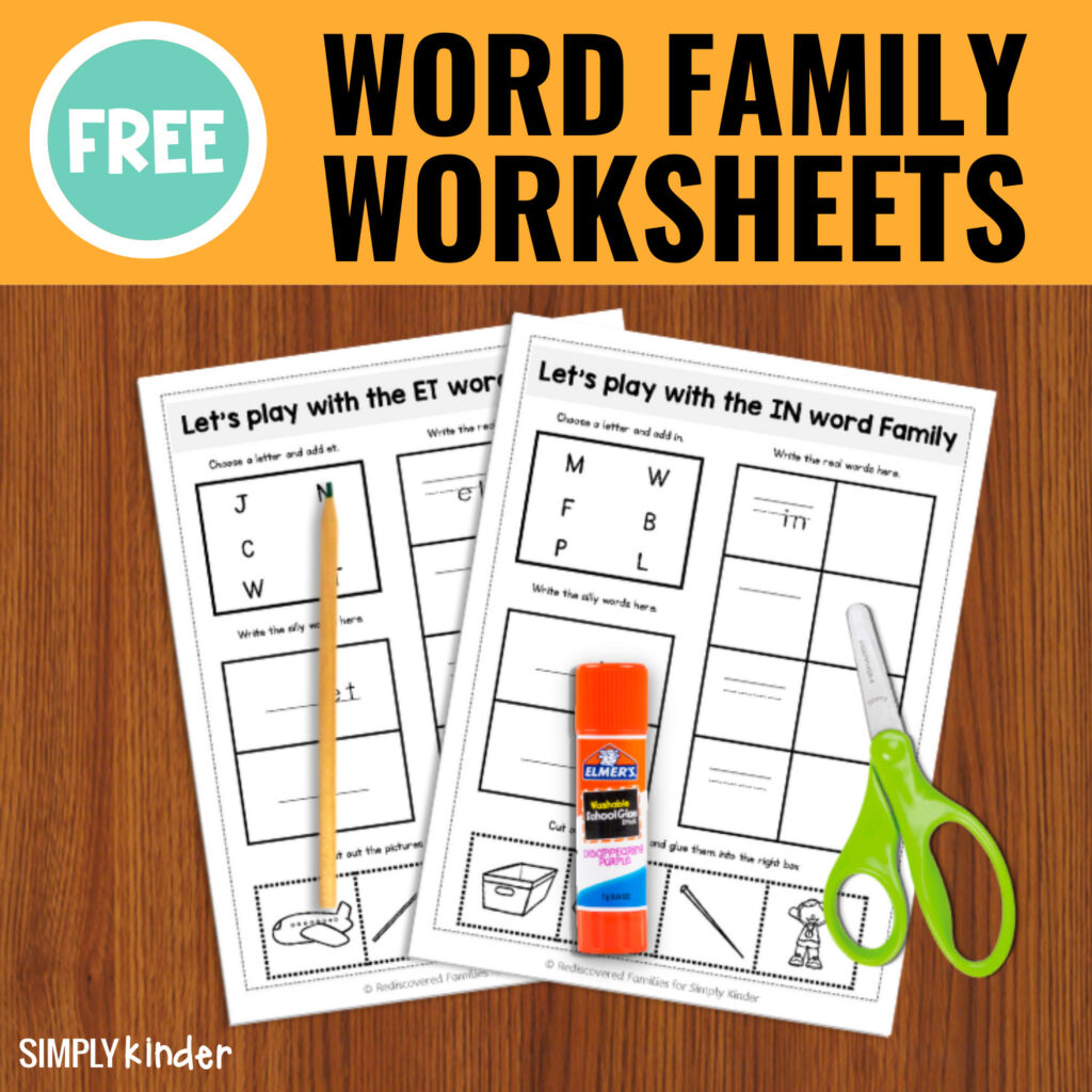 Free Word Family Worksheets For Kindergarten Simply Kinder Intended For Free Printable Word Family Worksheets For Kindergarten Free Word Family Worksheets For Kindergarten Simply Kinder Intended For Free Printable Word Family Worksheets For Kindergarten