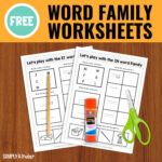 Free Word Family Worksheets For Kindergarten   Simply Kinder Intended For Free Printable Word Family Worksheets For Kindergarten