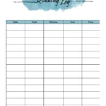 Free Workout Tracker Printable | Customize Online & Print With Regard To Free Printable Running Log