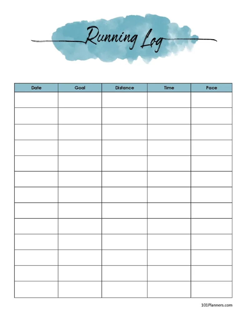 Free Workout Tracker Printable | Customize Online & Print With Regard To Free Printable Running Log Free Workout Tracker Printable | Customize Online & Print With Regard To Free Printable Running Log