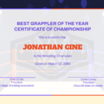 Free Wrestling Champion Certificate Template To Edit Online Intended For Free Printable Wrestling Certificates