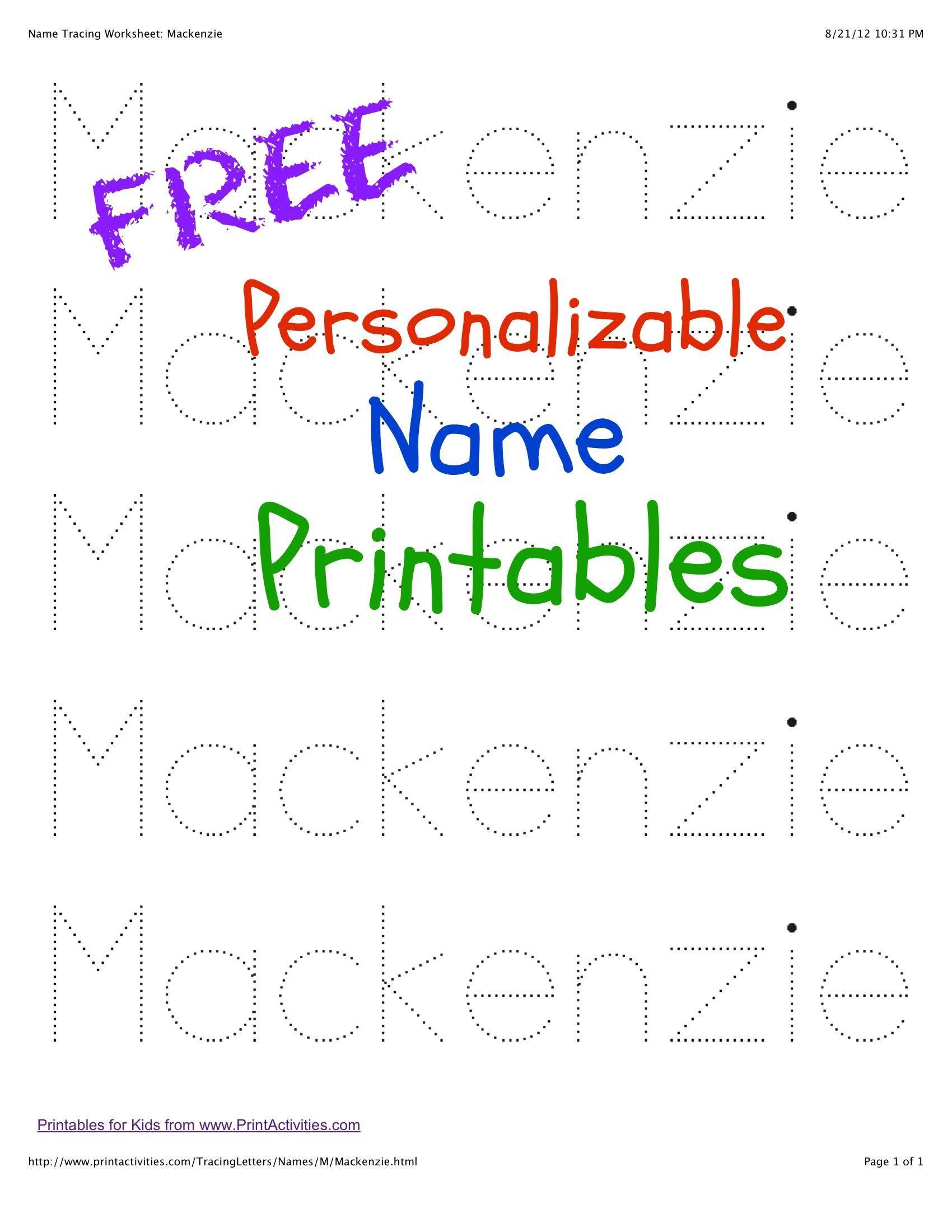 Free+Printable+Name+Tracing+Worksheets | Preschool Names, Name for Free Printable Name Tracing