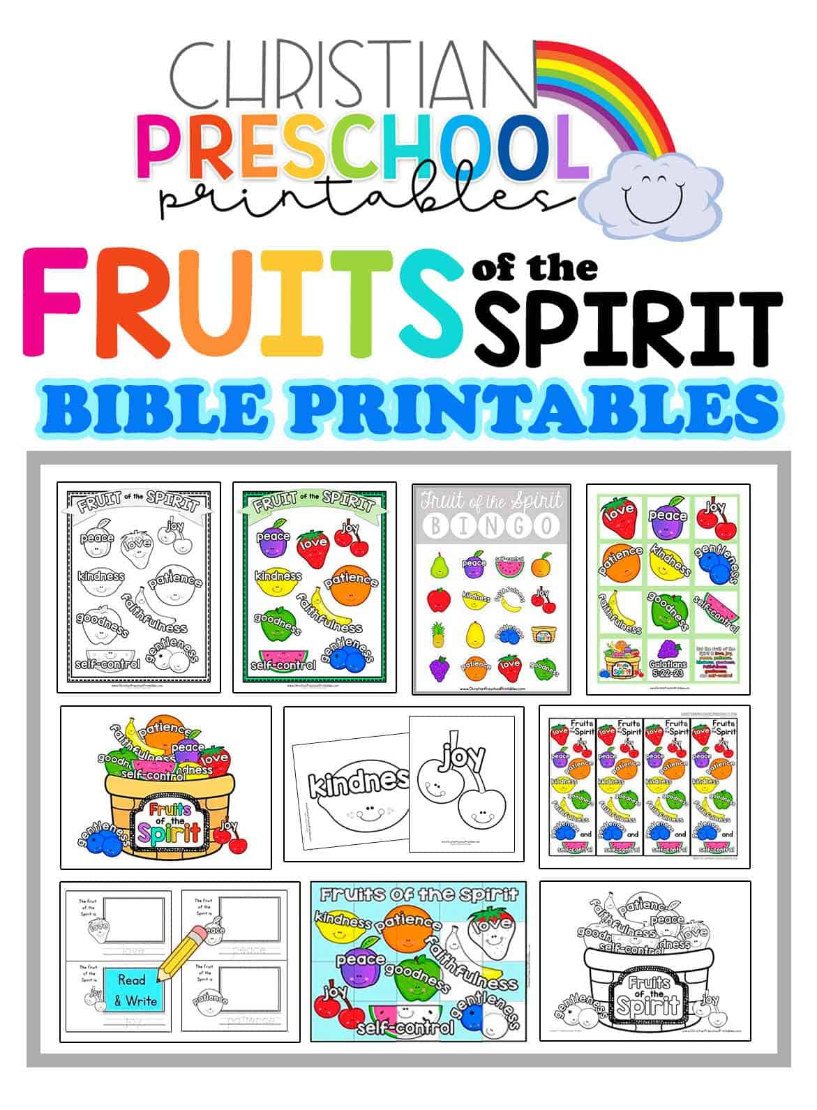 Fruit Of The Spirit Printables - Christian Preschool Printables pertaining to Fruit Of The Spirit Free Printable