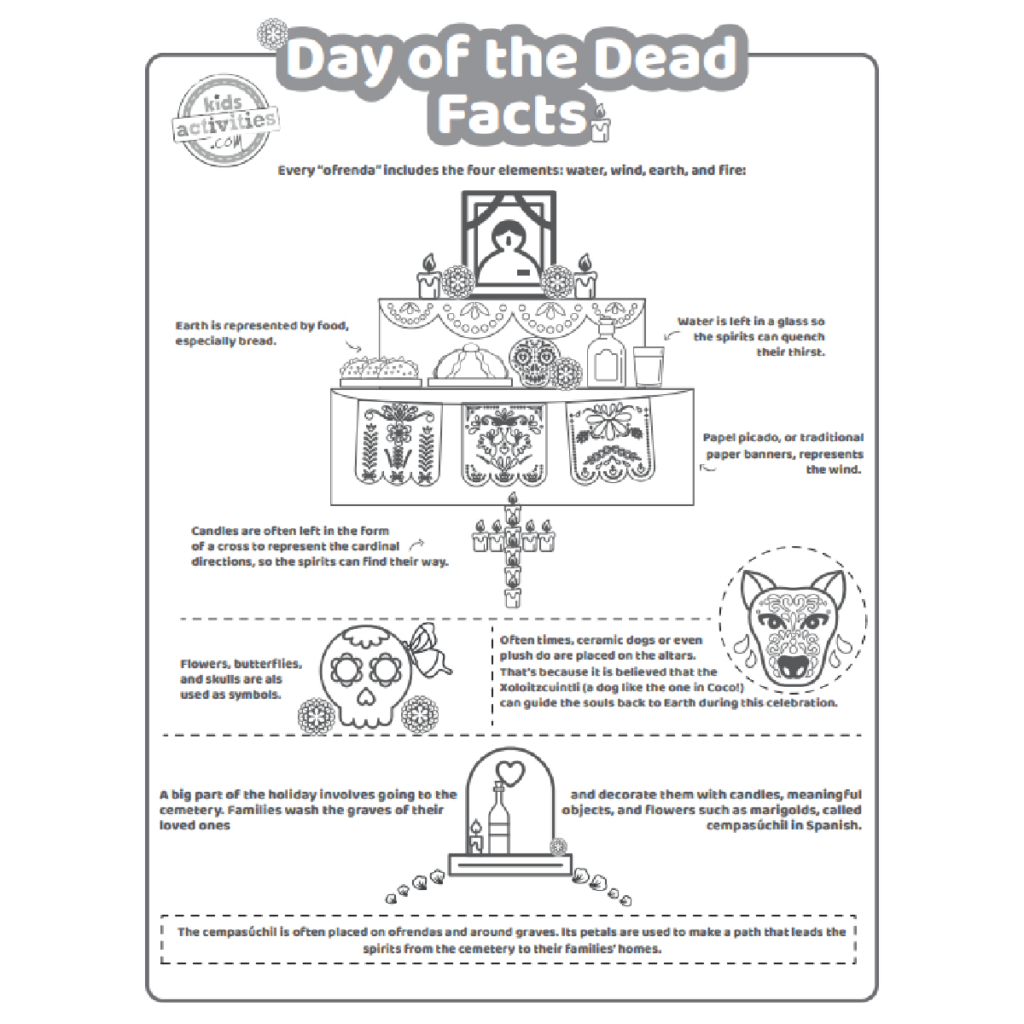 Fun Day Of The Dead Facts For Kids To Print And Learn! Kids With Regard To Free Printable Day Of The Dead Worksheets Fun Day Of The Dead Facts For Kids To Print And Learn! Kids With Regard To Free Printable Day Of The Dead Worksheets