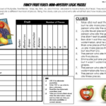 Fun Fruit Feast Mystery Logic Puzzle   Free Download | Engaging Regarding Free Printable Logic Puzzles