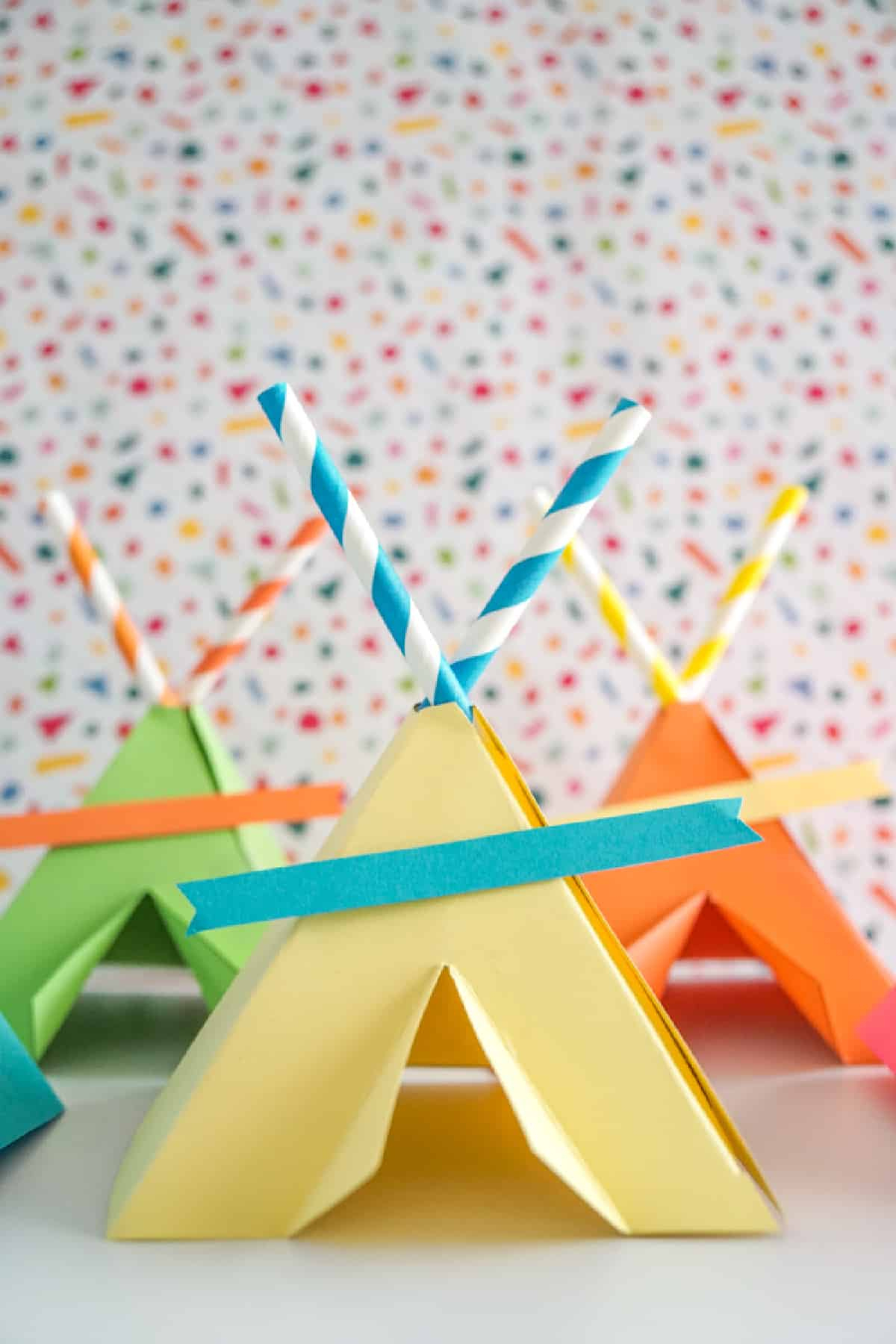 Fun Mini Paper Teepee Craft For Kids - Made With Happy inside Free Printable Teepee