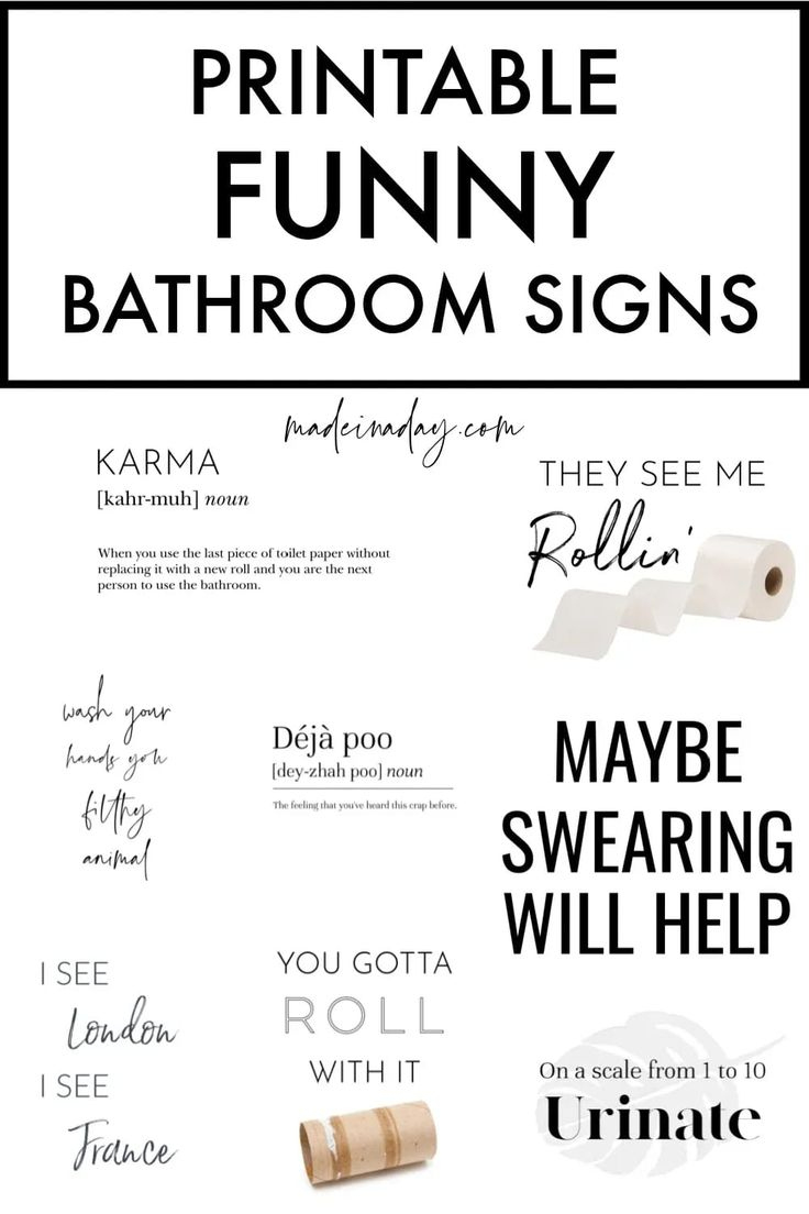 Funny Bathroom Sign Printables throughout Free Printable Funny Signs
