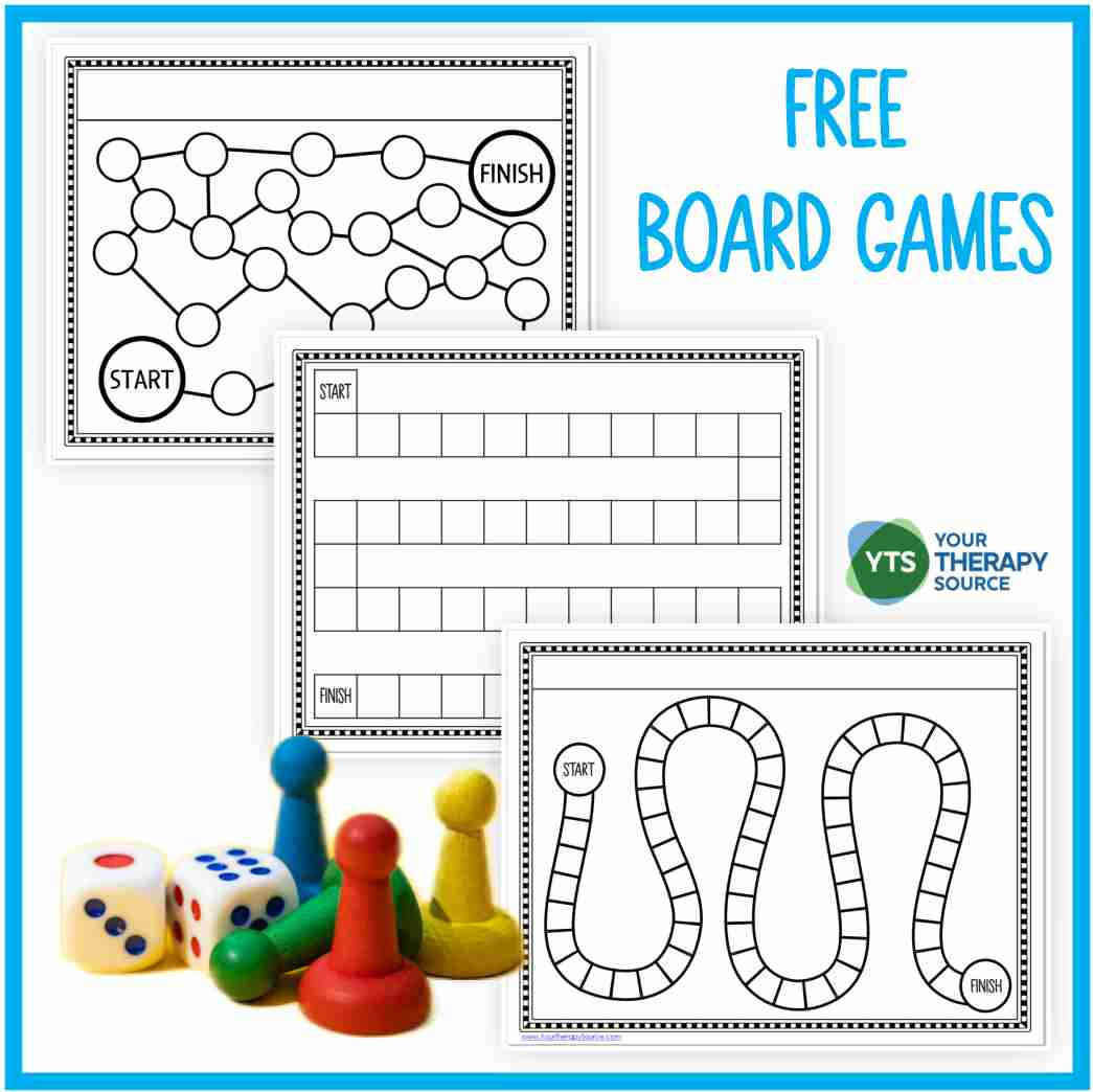 Game Board Printable - Free - Your Therapy Source inside Free Printable Board Games