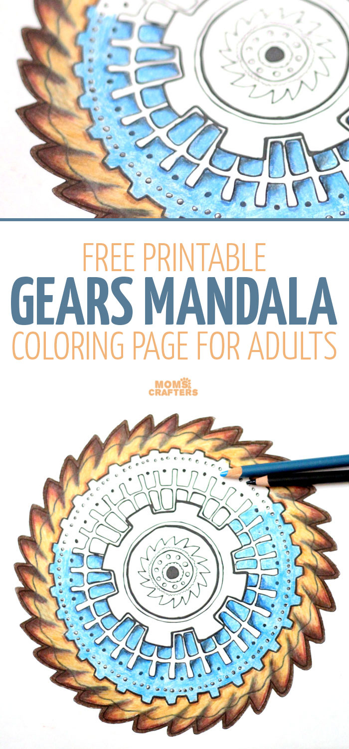 Gears Mandala Coloring Page - Free Printable * Moms And Crafters intended for Free Printable Gears