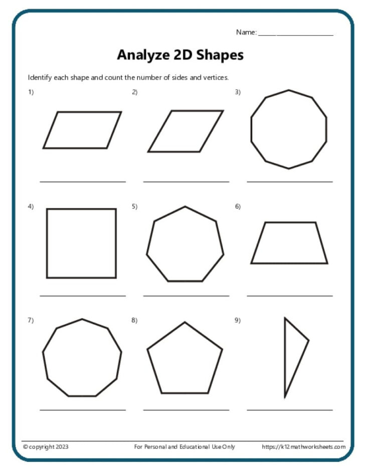 Free Printable Geometry Worksheets For 3rd Grade Free Printable Geometry Worksheets For 3rd Grade