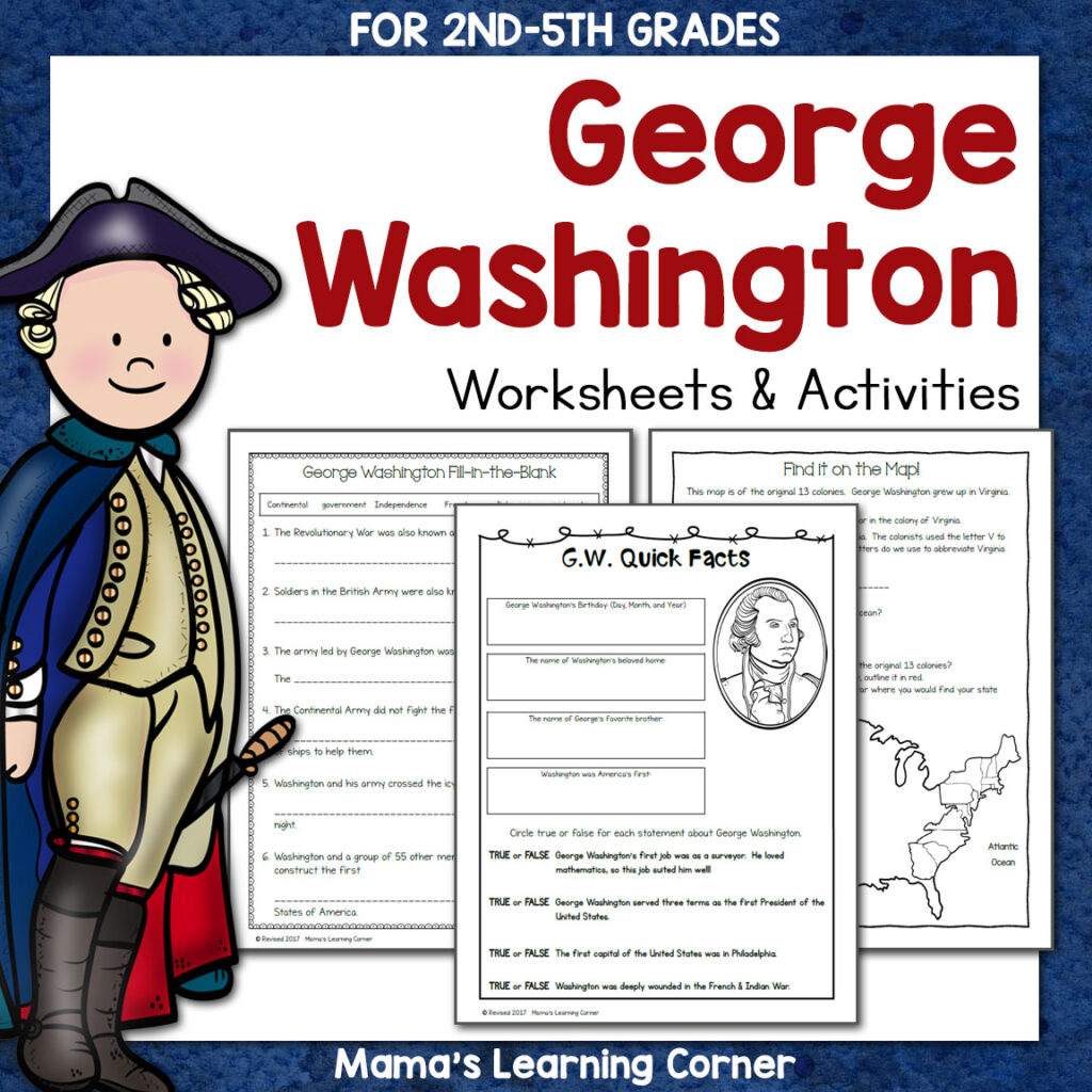 George Washington Worksheets   Mamas Learning Corner For Free Printable George Washington Worksheets
