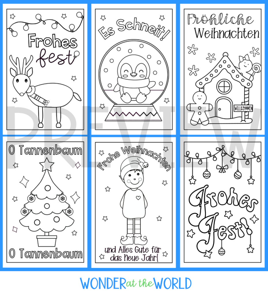 German Christmas Cards To Print Colour And Write Weihnachtskarten Pertaining To Free Printable German Christmas Cards