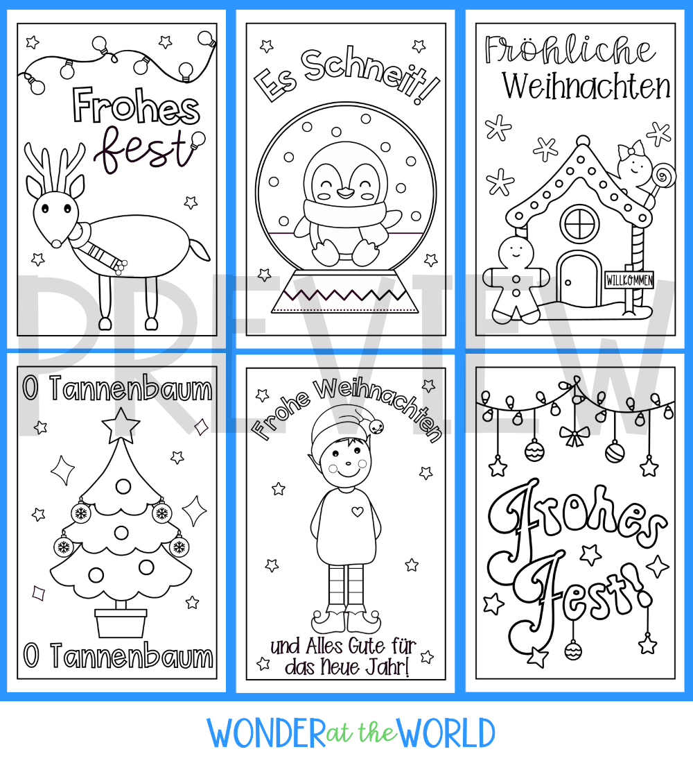 German Christmas Cards To Print Colour And Write Weihnachtskarten pertaining to Free Printable German Christmas Cards