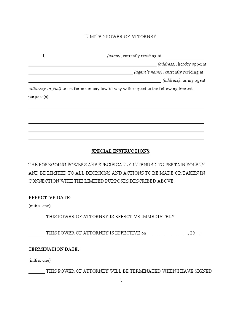 Get Free Power Of Attorney Forms | Fillable Poa Templates pertaining to Free Printable Power of Attorney