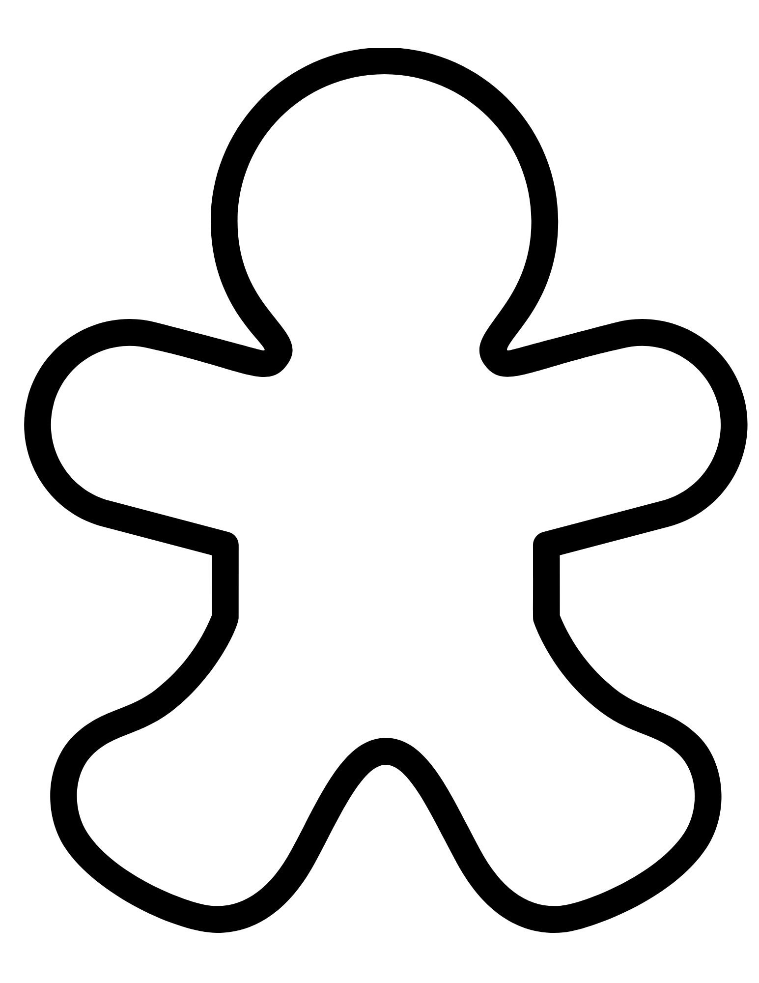 Gingerbread Man Shape Printable - Landing Page inside Gingerbread Template Free Printable
