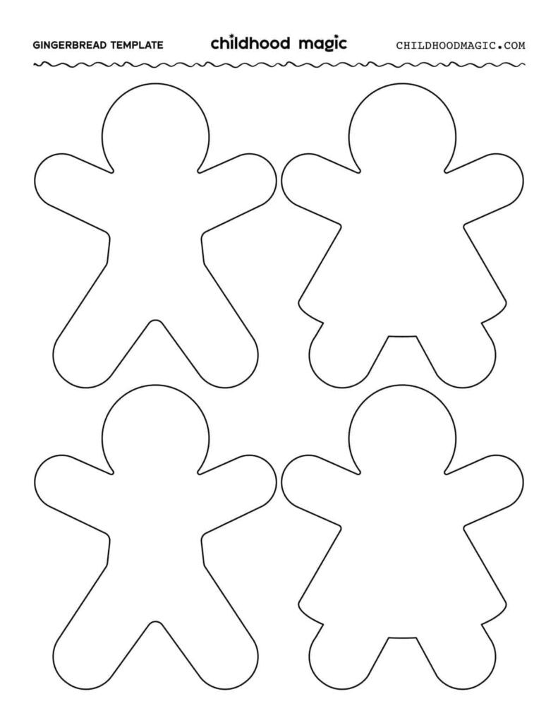 Gingerbread Man Template   Free Printable   Childhood Magic In Gingerbread Template Free Printable