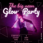 Glow Party Flyer Templates To Customize With Regard To Free Printable Glow In The Dark Birthday Party Invitations