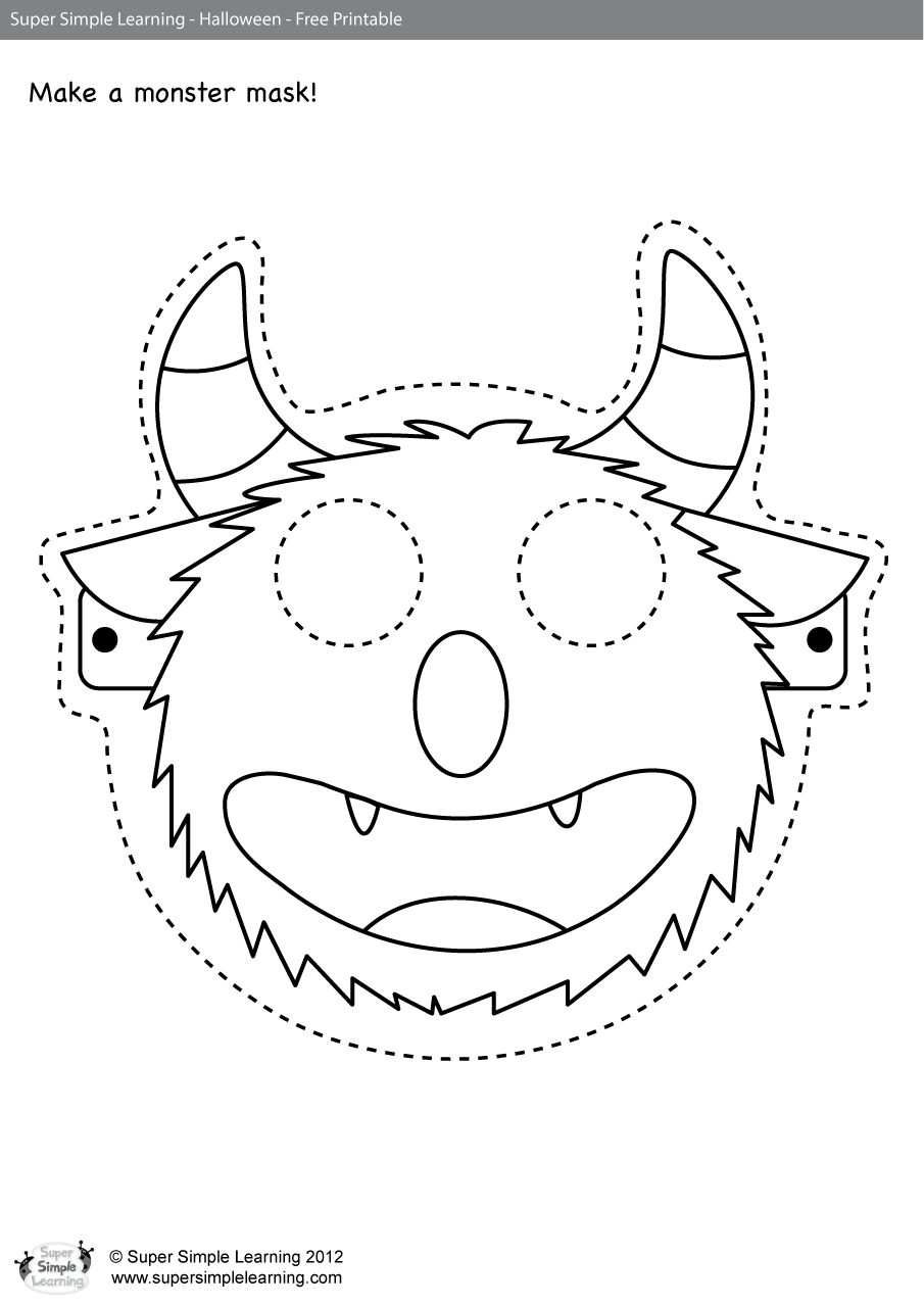 Go Away! Worksheet - Make A Mask! - Super Simple within Free Printable Paper Masks