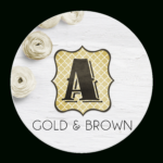 Gold And Brown Banner Letters   Swanky Design Co. For Diy Swank Free Printable Letters