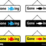 Gone Fishing Sign Stock Vector Images   Alamy Within Free Printable Gone Fishing Sign