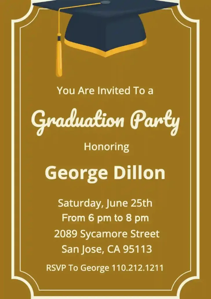 Free Printable Graduation Dinner Invitations