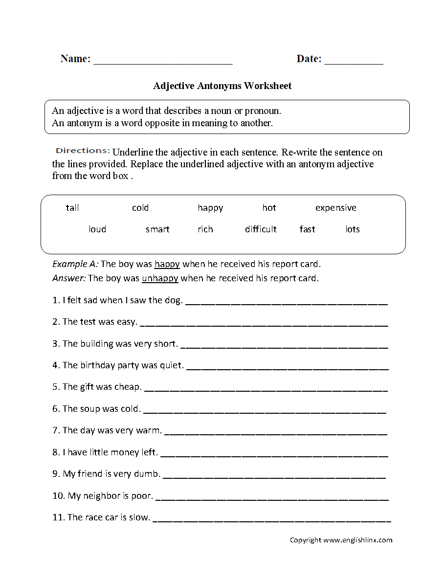 Grammar Worksheets | Parts Of Speech Worksheets within Free Printable Parts Of Speech Worksheets
