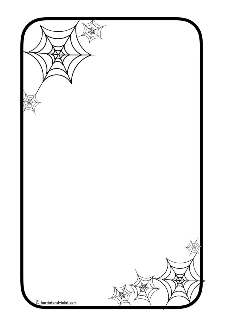 Halloween Border Paper A4 Skeleton, Bat, Cobweb + Ghost Regarding Free Printable Halloween Stationery Borders Halloween Border Paper A4 Skeleton, Bat, Cobweb + Ghost Regarding Free Printable Halloween Stationery Borders