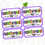 Halloween Free Homework Pass | Teacher Gifts Box | Homework Coupon Intended For Free Printable Halloween Homework Pass