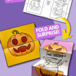 Halloween Surprise Cards: A Fun Coloring Activity With Printable Halloween Cards To Color For Free