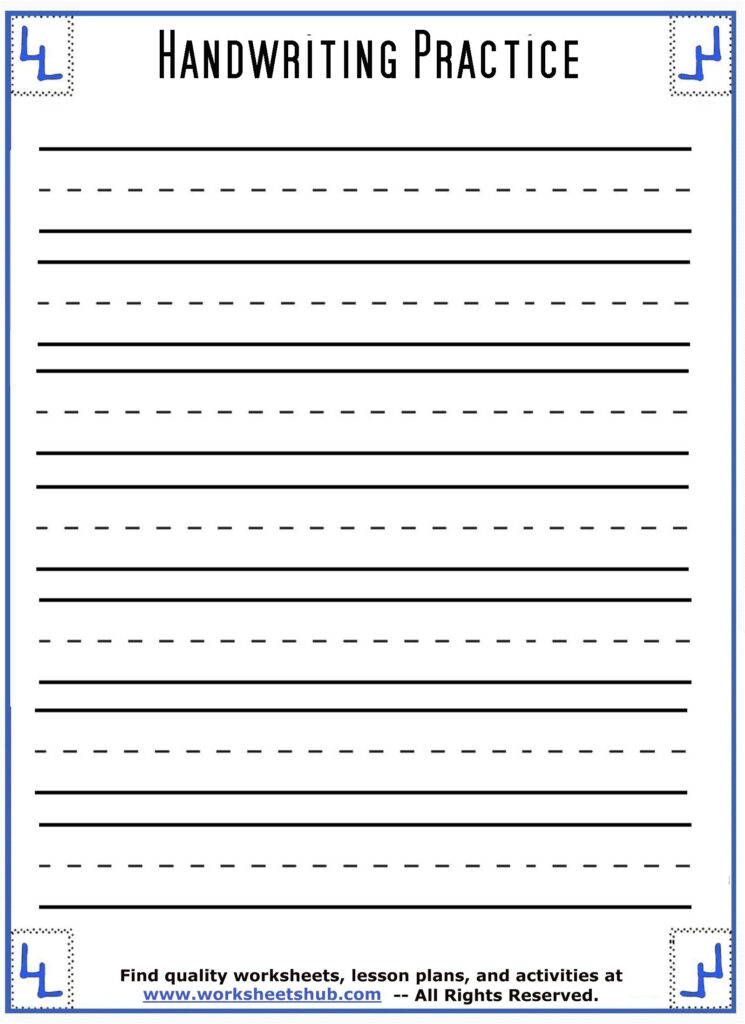 Handwriting Sheets:printable 3 Lined Paper Pertaining To Blank Handwriting Worksheets Printable Free Handwriting Sheets:printable 3 Lined Paper Pertaining To Blank Handwriting Worksheets Printable Free