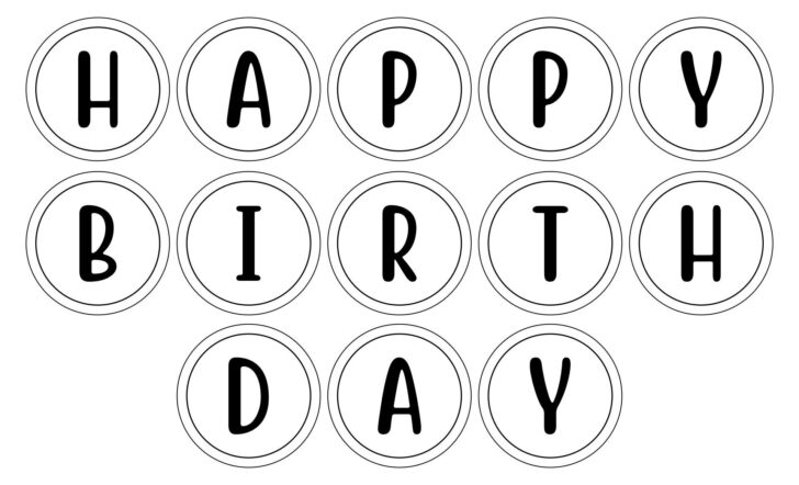 Free Happy Birthday Printable Letters